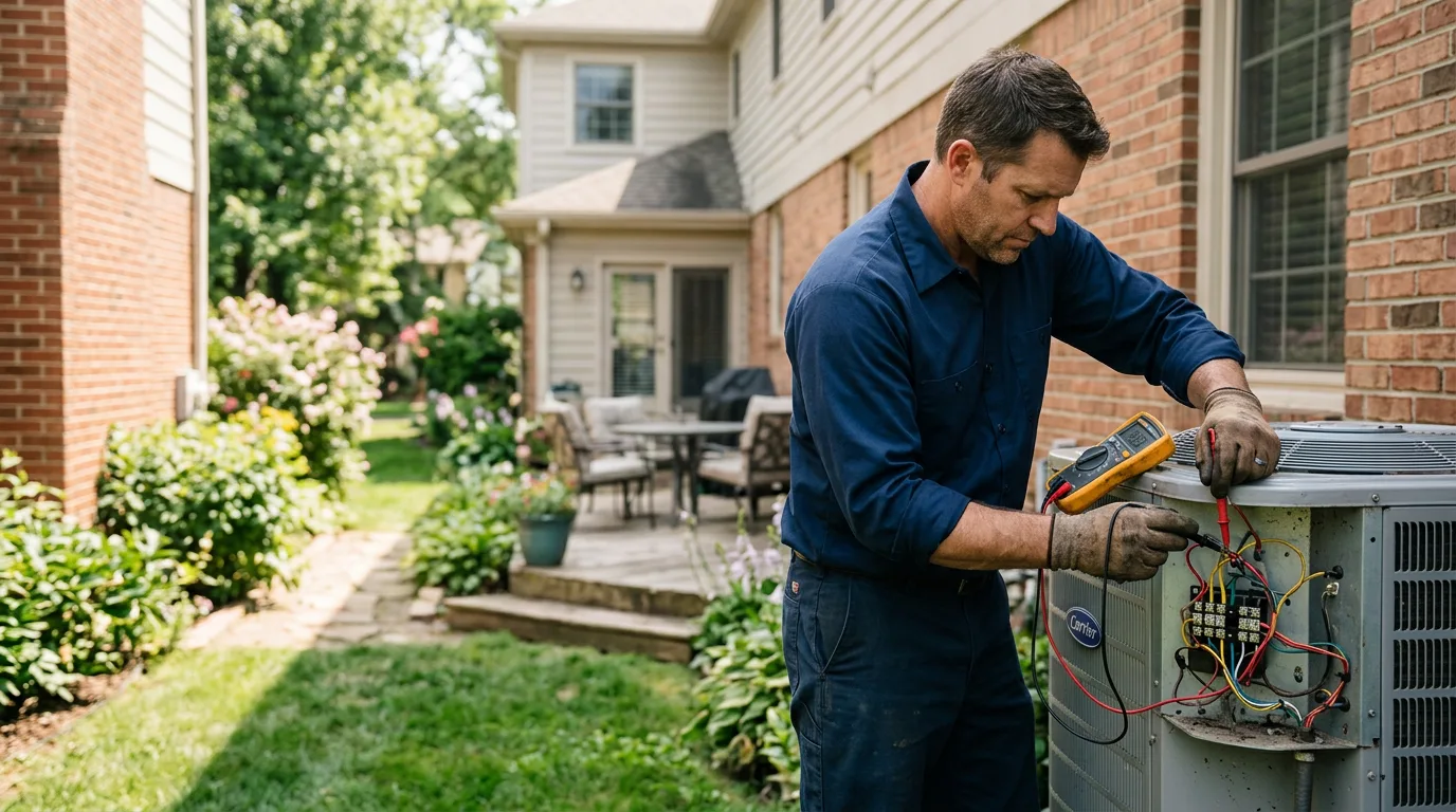 HVAC technician working near Stillwater, OK